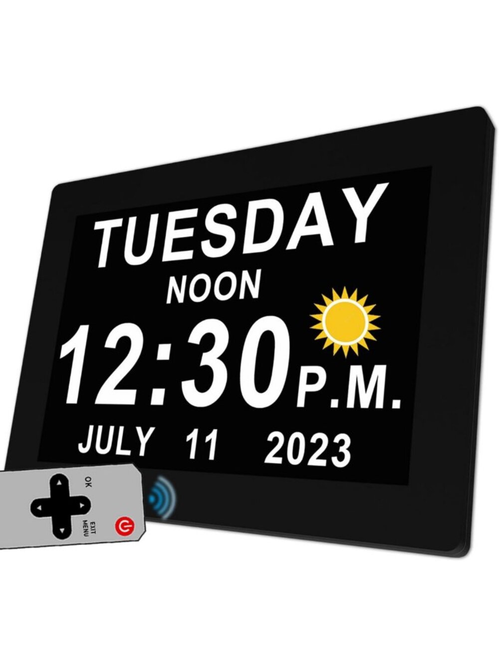 27 Alarm Digital Talking Clock with Auto DST, Custom Reminders & Large Display